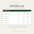 Food safety logs and HACCP plan template with daily temperature checks