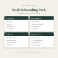 Staff onboarding pack for restaurants with job descriptions and training checklists