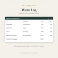 Restaurant food waste log spreadsheet with cost of waste by item